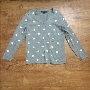 Tommy Hilfiger Gray V-Neck Sweater